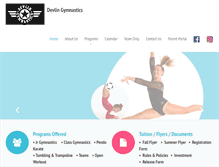 Tablet Screenshot of devlingymnastics.com